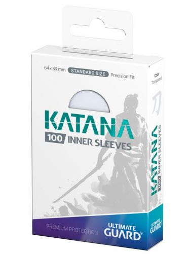 Védőcsomagolás kártyákhoz  Ultimate Guard - Katana Inner Sleeves Standard Size Transparent (100 ks)