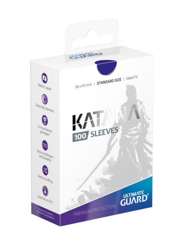 Védőcsomagolás kártyákhoz Ultimate Guard - Katana Sleeves Standard Size Blue (100 ks)