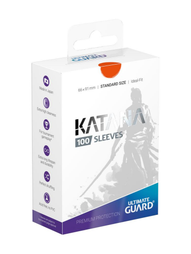 Védőburkolatok kártyákhoz Ultimate Guard - Katana Sleeves Standard Size Orange (100 db)