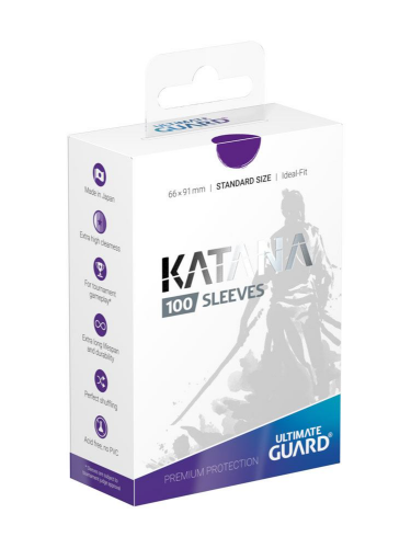 Védőcsomagolás kártyákhoz Ultimate Guard - Katana Sleeves Standard Size Purple (100 db)