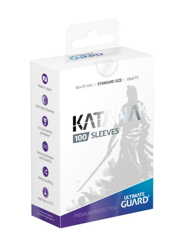 Védőburkolatok kártyákhoz Ultimate Guard - Katana Sleeves Standard Size Transparent (100 ks)