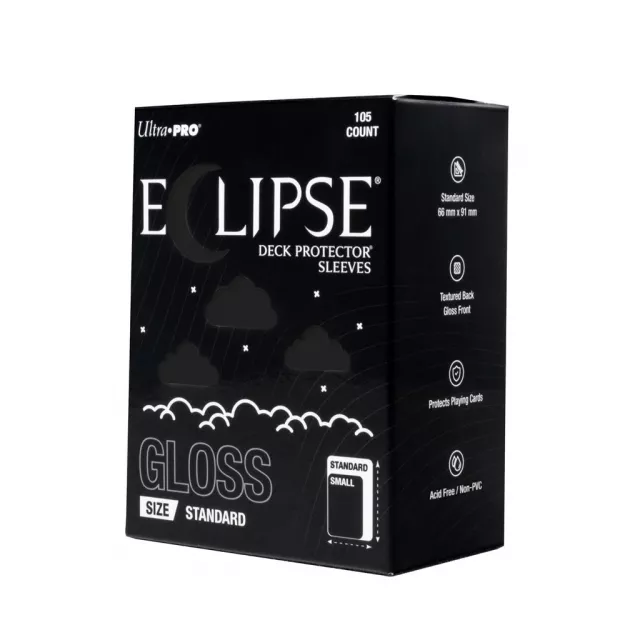Kártyavédő tokok Ultra Pro - Eclipse Deck Protector - Jet Black (105 db)