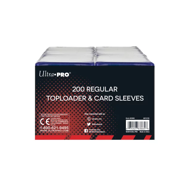Ultra Pro védőtokok kártyákhoz - Regular Toploaders & Card Sleeves (200 + 200 db)