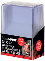 Védőcsomagolás kártyákhoz Ultra Pro - Super Thick Toploaders 130 pt & Card Sleeves (10+10 db)
