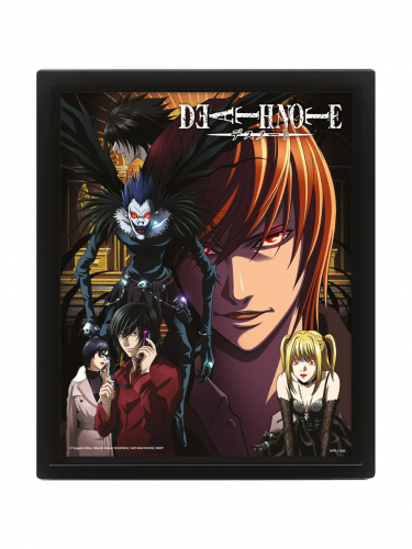 Bekeretezett poszter Death Note - Connected By Fate 3D (lentikuláris)