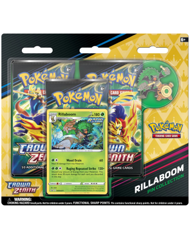 Kártyajáték Pokémon TCG: Crown Zenith - Pin Collection (Rillaboom)