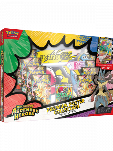 Kártyajáték Pokémon TCG: Mega Evolution - Ascended Heroes Mega Lucario ex Premium Poster Collection