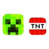 Tízórais doboz Minecraft - Creeper + TNT