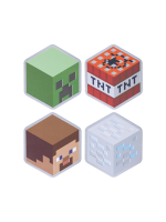 Poháralátétek Minecraft - Metal Coasters (4 db)