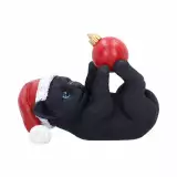 Karácsonyi dísz Jingle Paws - Cat in Santa Hat Playing With Bauble (Nemesis Now) - Nemesis Now 