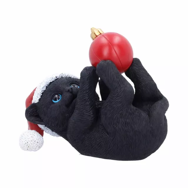 Karácsonyi dísz Jingle Paws - Cat in Santa Hat Playing With Bauble (Nemesis Now) - Medál