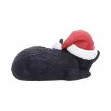 Karácsonyi dísz Jingle Paws - Sleeping Black Cat in Santa Hat (Nemesis Now) - Karácsonyi díszek