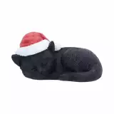 Karácsonyi dísz Jingle Paws - Sleeping Black Cat in Santa Hat (Nemesis Now) - Nemesis Now
