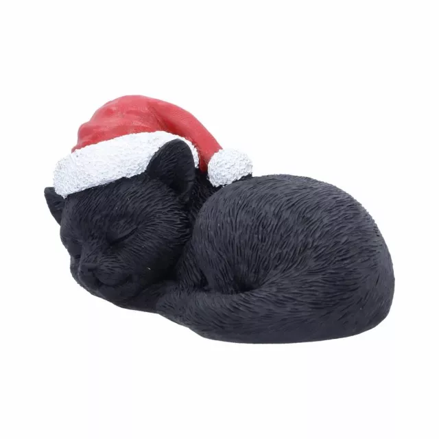 Karácsonyi dísz Jingle Paws - Sleeping Black Cat in Santa Hat (Nemesis Now) - Medál