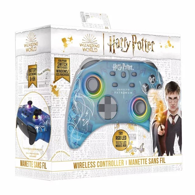 Bezdrátový ovládač Nintendo Switch - Harry Potter Patronus (průsvitná varianta)