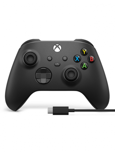 Vezeték nélküli Xbox kontroller – Fekete + USB-C kábel (XSX)
