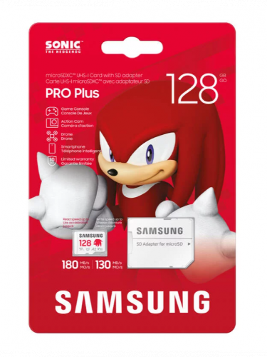 Samsung micro SDXC 128 GB PRO Plus Sonic memóriakártya + SD adapter (SWITCH)