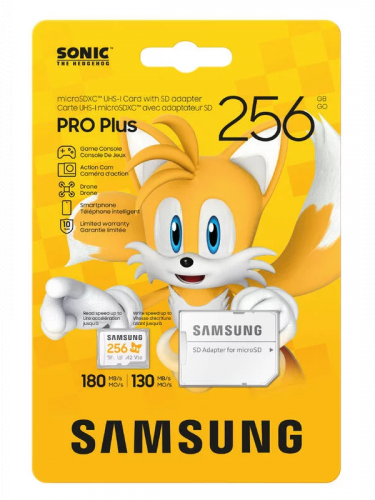 Samsung micro SDXC 256 GB PRO Plus Sonic memóriakártya + SD adapter (SWITCH)