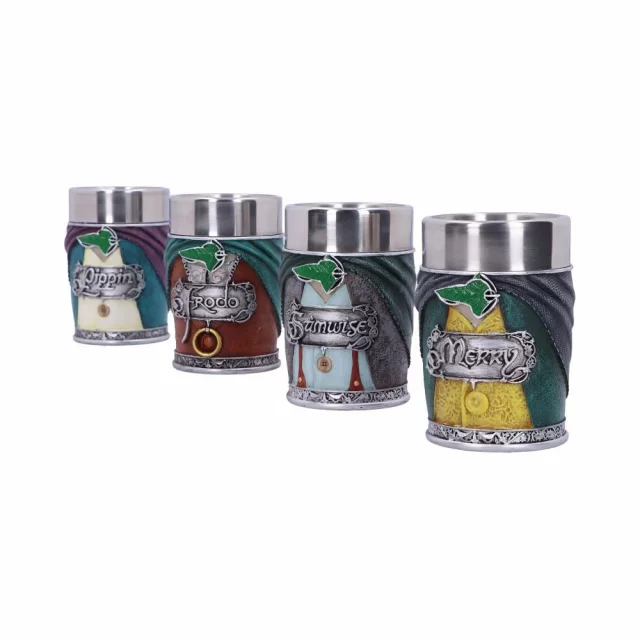 Skleničky Lord of the Rings - Hobbits (set 4 ks panáků) (Nemesis Now)