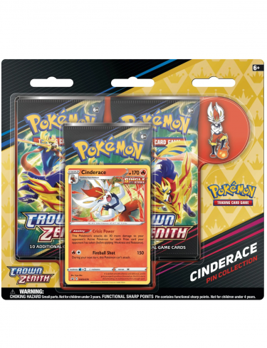 Kártyajáték Pokémon TCG: Crown Zenith - Pin Collection (Cinderace)