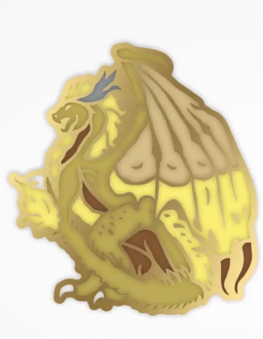 Jelvény Heroes of Might & Magic III - Dragon Pin (Gold Dragon)