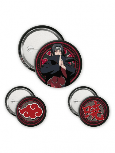 Naruto Shippuden jelvényszett - Itachi & Akatsuki (3 db)