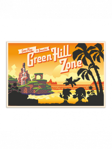 Poszter Sonic The Hedgehog - Come Play At Beautiful Green Hill Zone