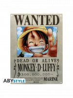 Fém tábla One Piece - Luffy Wanted