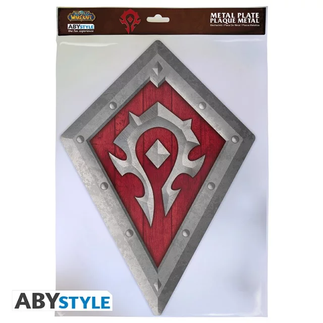 Plechová cedule World of Warcraft - Horde Shield