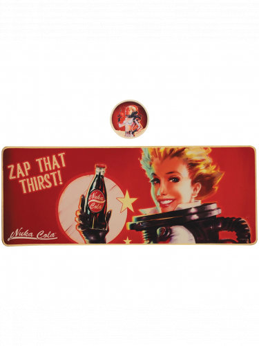 Egérpad Fallout - Cola XL + poháralátét
