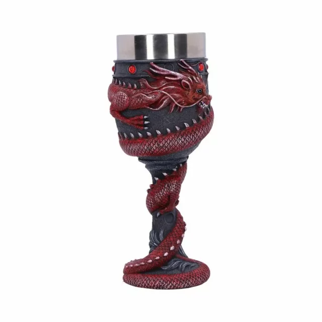 Pohár Dragon Coil Goblet Red (Nemesis Now)