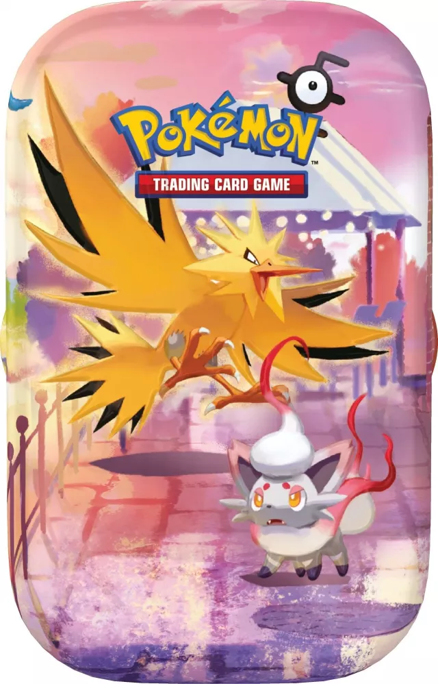 Kártyajáték Pokémon TCG: 30th Celebration - Mini Tin Zapdos & Zorua - TCG gyűjthető kártyajáték
