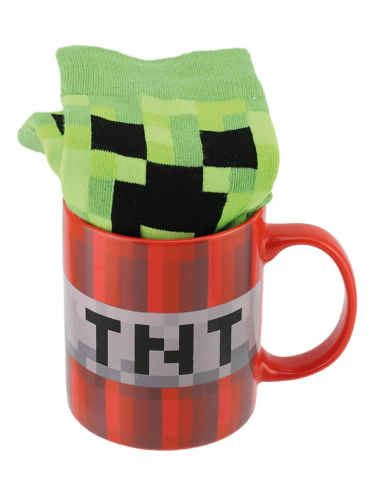 Ajándék készlet Minecraft - bögre és zokni