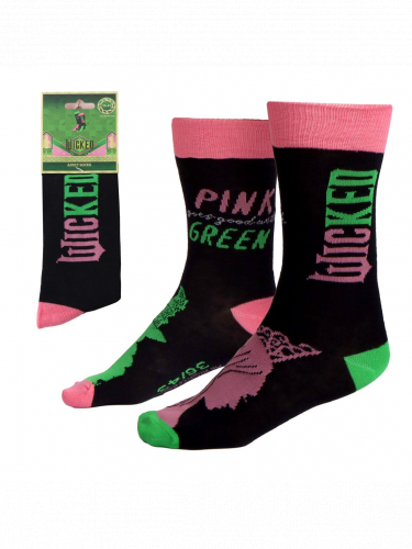 Zokni Wicked - Pink & Green (méret 36/43)