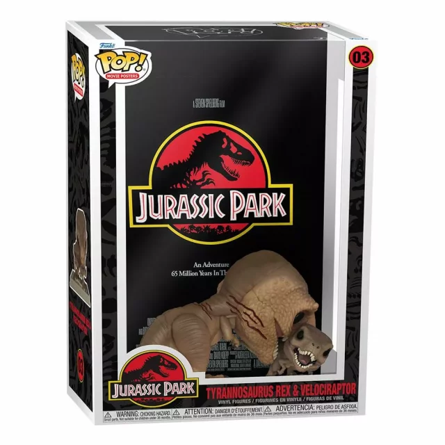 Figura Jurassic Park - Tyrannosaurus Rex & Velociraptor (Funko POP! Movie Posters 03)