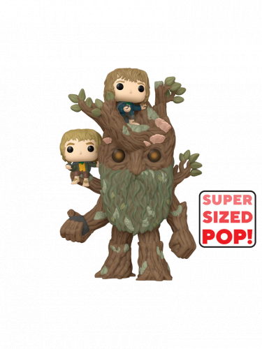 Figura Lord of the Rings - Treebeard With Merry & Pipin (Super Sized POP! Movies 1579)