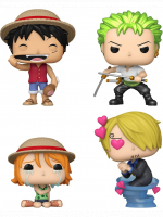 Figura One Piece - Monkey D. Luffy, Roronoa Zoro, Nami & Sanji 4-pack (Funko POP! Animation)