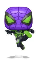 Akciófigura Spider-Man - Miles Morales Purple Rein Suit Metallic (Funko POP! Games)