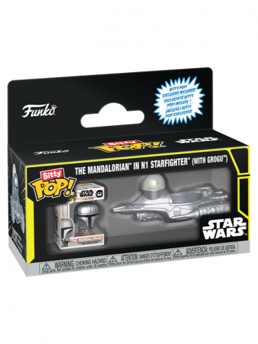 Figura Star Wars - The Mandalorian in N1 Starfighter (Funko Bitty POP)