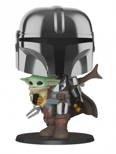 Figura Star Wars - Mandalorian a gyermekkel /  with The Child (Funko Super Sized POP! Star Wars 380)