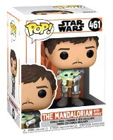 Akciófigura Csillagok háborúja / Star Wars: The Mandalorian - Mando holding Grogu (Funko POP! Star Wars 461)