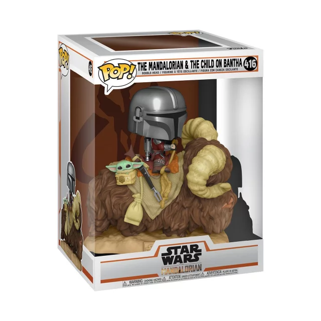 Figurka Star Wars: The Mandalorian - Mando on Bantha with The Child in Bag (Funko POP! Star Wars 416)