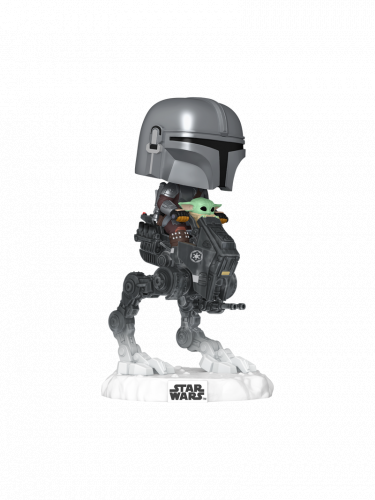 Figura Star Wars - The Mandalorian with Grogu in Imperial Remnant AT-RT (Funko POP! Rides 837)