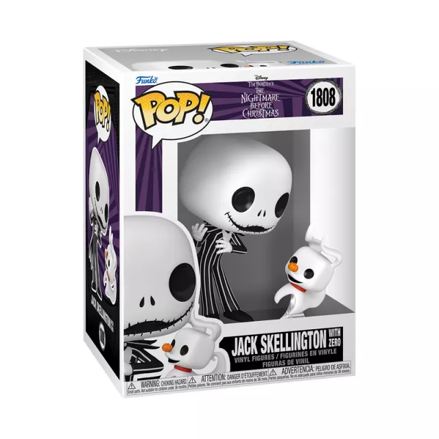 Figura The Nightmare Before Christmas - Jack Skellington with Zero (Funko POP! Disney 1808) - Tim Burton