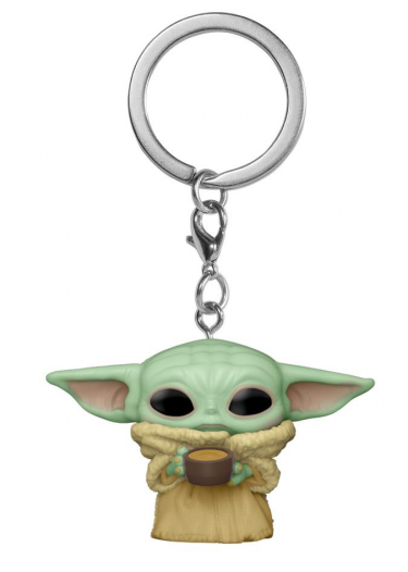 Kulcstartó Star Wars: The Mandalorian - The Child with Cup (Funko)