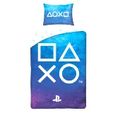 Ágynemű és párnahuzat PlayStation - Gombok / Buttons (kék)
