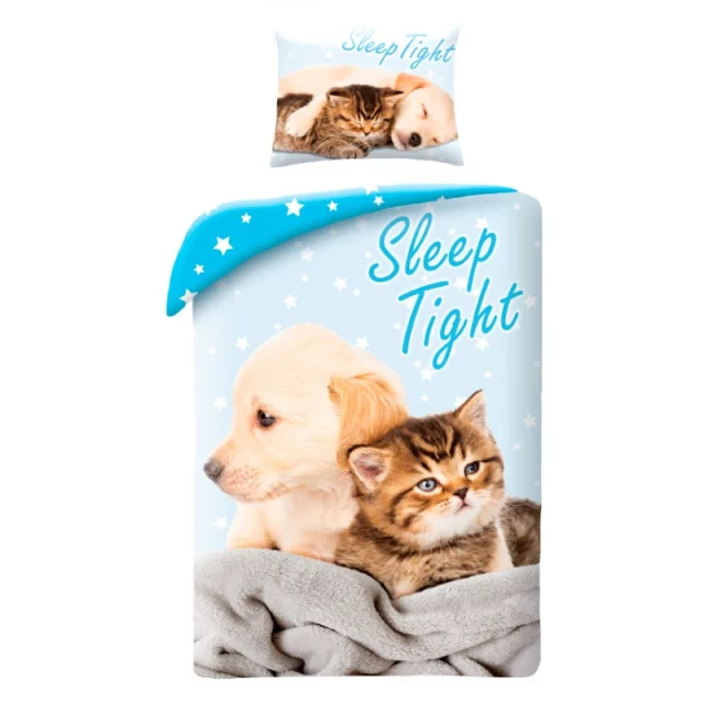 Povlečení Dogs & Cats - Sleep Tight + vak na záda