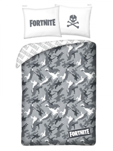 Ágyneműhuzat Fortnite - szürke