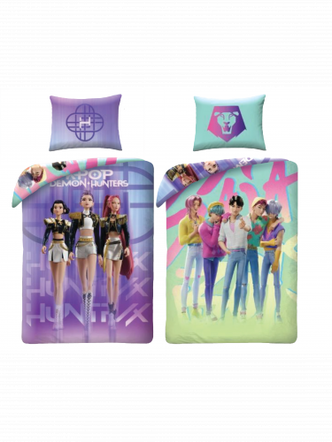Ágyneműhuzat KPop Demon Hunters - Huntrix / Saja Boys