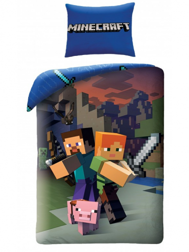 Minecraft - Heroes paplan- és párnahuzat